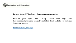 Luxury Natural Fiber Rugs  Restorationandrenovation