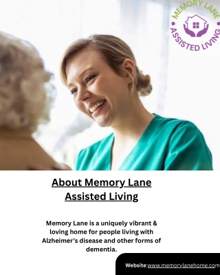 About Memory Lane Assisted Living – Compassionate Care in Michigan