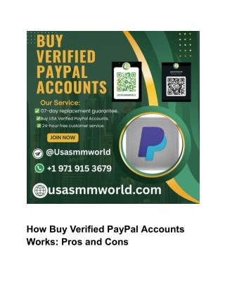 How Buy Verified PayPal Accounts Works_ Pros and Cons