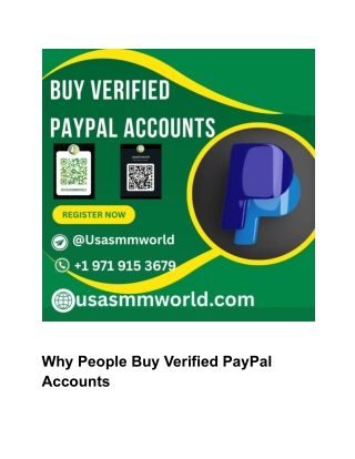 Why People Buy Verified PayPal Accounts