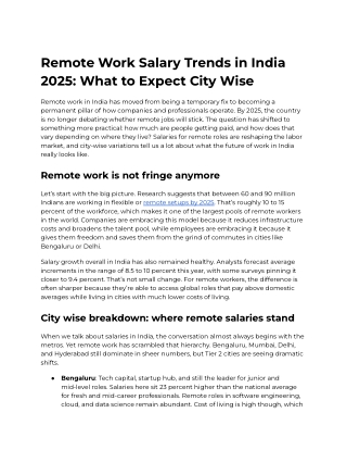 Remote Work Salary Trends in India 2025_ What to Expect City Wise