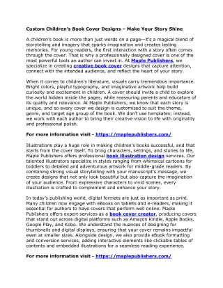 Custom Children’s Book Cover Designs – Make Your Story Shine