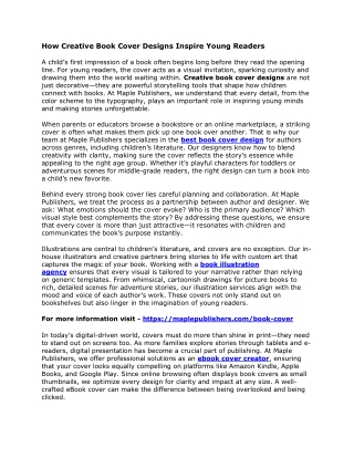 How Creative Book Cover Designs Inspire Young Readers