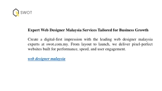Expert Web Designer Malaysia Services Tailored for Business Growth