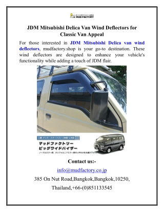 JDM Mitsubishi Delica Van Wind Deflectors for Classic Van Appeal
