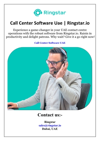 Call Center Software Uae Ringstar.io