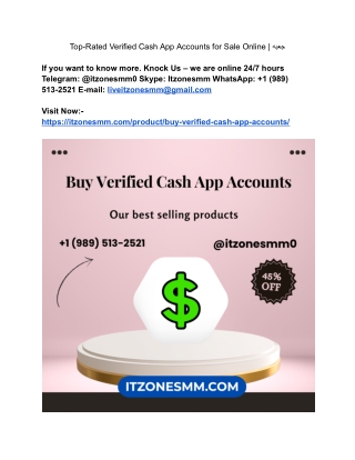 Top-Rated Verified Cash App Accounts for Sale Online _ جعبه