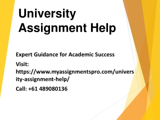 Benefits of University Assignment Help