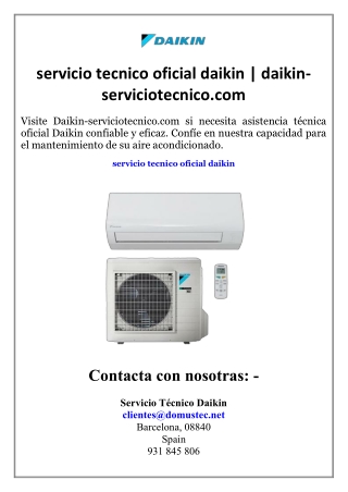 servicio tecnico oficial daikin  daikin-serviciotecnico.com