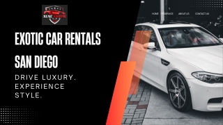 Exotic Car Rentals San Diego