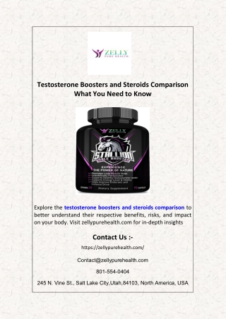 Testosterone Boosters and Steroids Comparison What You Need to Know.