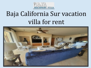 Baja California Sur vacation villa for rent
