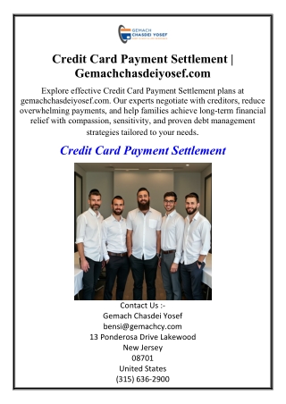 Credit Card Payment Settlement | Gemachchasdeiyosef.com
