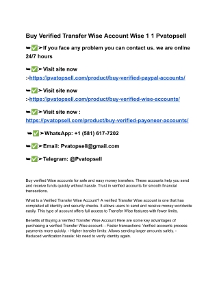Buy Verified Transfer Wise Account Wise 1 1 Pvatopsell (1)