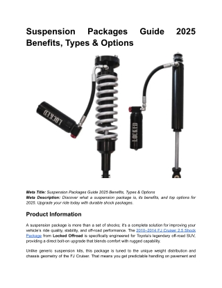 Suspension Packages Guide 2025_ Benefits, Types & Options
