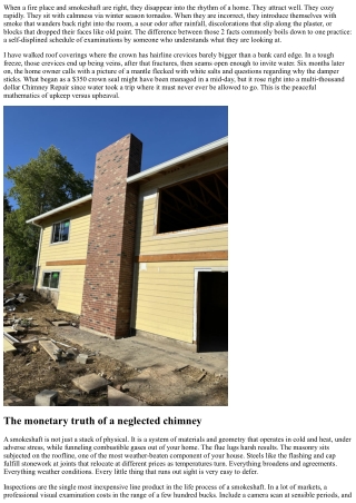 Quit Soaring Expenses: How Normal Smokeshaft Assessments Protect Against Signifi