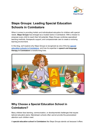 Steps Groups_ Leading Special Education Schools in Coimbatore