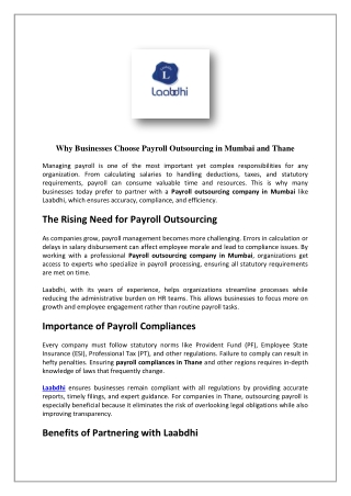 Accounting Outsourcing in Mumbai - Laabdhi