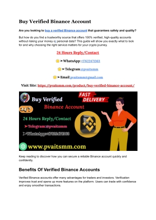 Buy Verified Binance Account 2
