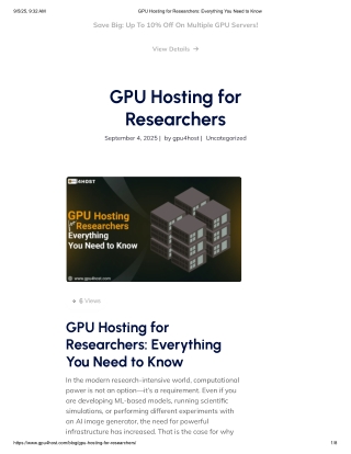 GPU Hosting for Researchers_ Everything You Need to Know