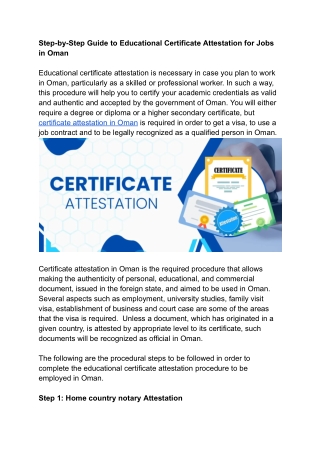Step-by-Step Guide to Educational Certificate Attestation for Jobs in Oman .docx