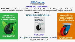 Medium duty caster wheels