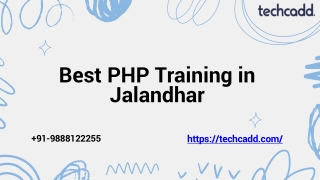Best PHP Training  in Jalandhar, Punjab