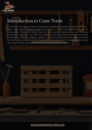 What Is a Crate Tool A Beginner’s Guide to Uses and Benefits