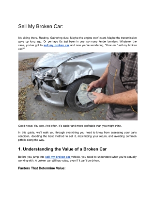 Sell my broken car