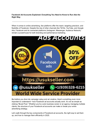 Buy facebook Ads Accounts