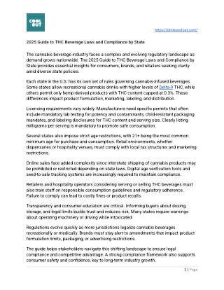 2025 Guide to THC Beverage Laws and Compliance by State