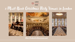 8 Must-Book Christmas Party Venues in London