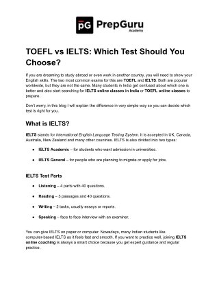 TOEFL vs IELTS_ Which Test Should You Choose_
