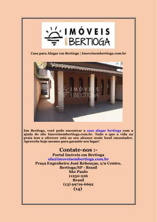 Casa para Alugar em Bertioga | Imoveisembertioga.com.br