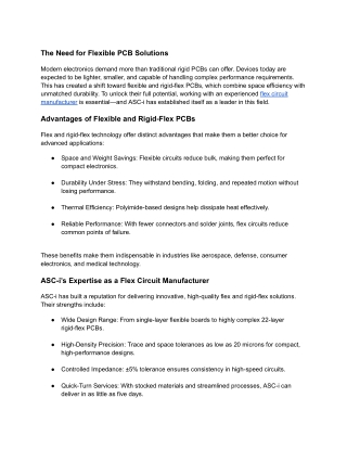The Flex Circuit Manufacturer Driving Innovation in Electronics