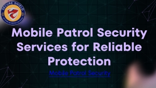 Comprehensive Mobile Patrol Security Solutions