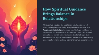 How Spiritual Guidance Brings Balance in Relationships