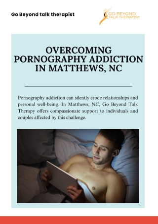 Compassionate Pornography Addiction Therapy in Matthews, NC