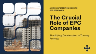 The Crucial Role of EPC Companies
