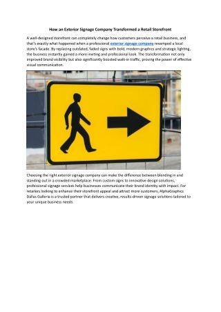 How an Exterior Signage Company Transformed a Retail Storefront