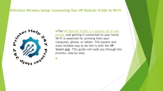 Connecting Your HP DeskJet 4120e to Wi-Fi