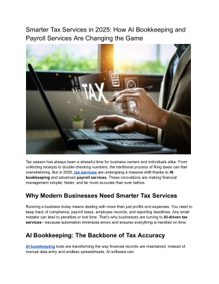 Smarter Tax Services in 2025_ How AI Bookkeeping and Payroll Services Are Changing the Game