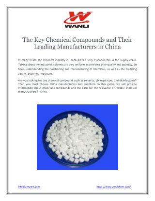 The Key Chemical Compounds and Their Leading Manufacturers in China