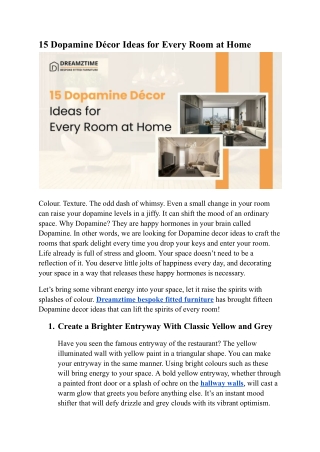 15 Dopamine Décor ideas for Every Room at Home