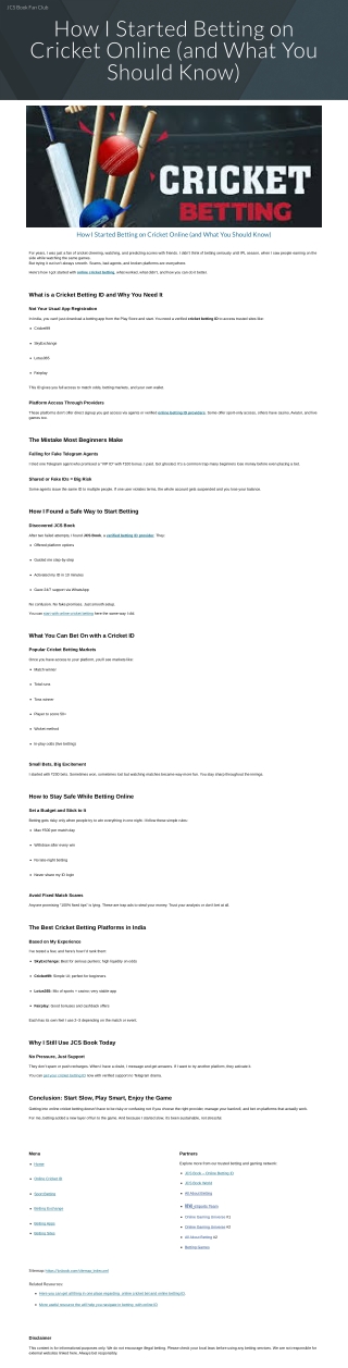 How I Started Betting on Cricket Online (and What You Should Know)