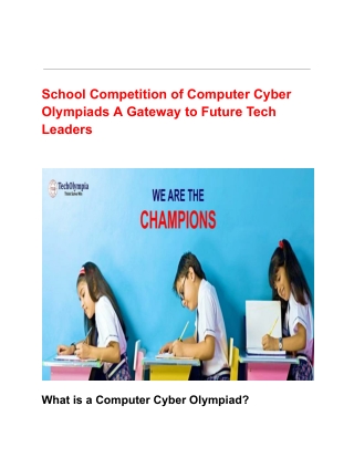 School Competition of Computer
