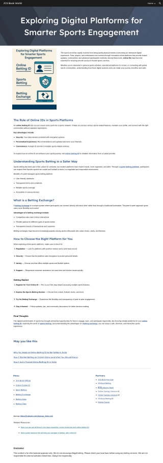 Exploring Digital Platforms for Smarter Sports Engagement