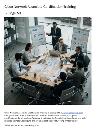 Cisco Network Associate Certification Training in Billings-MT