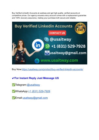 Are you ready to buy verified Linkedin accounts