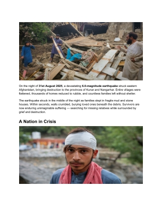 Afghanistan Earthquake Emergency Response_ How You Can Help Save Lives